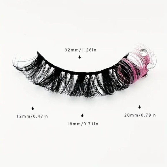 HP | Pink Rhinestone Lashes - Picture 2 of 4
